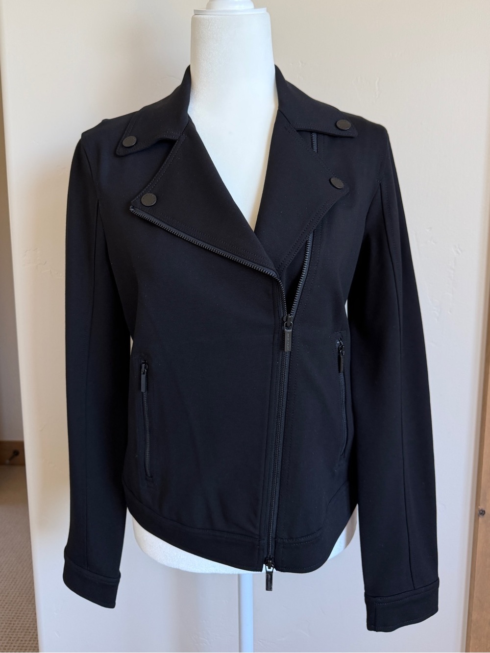 Armani Exchange Black Moto Jacket | Size M - Picture 2 of 6